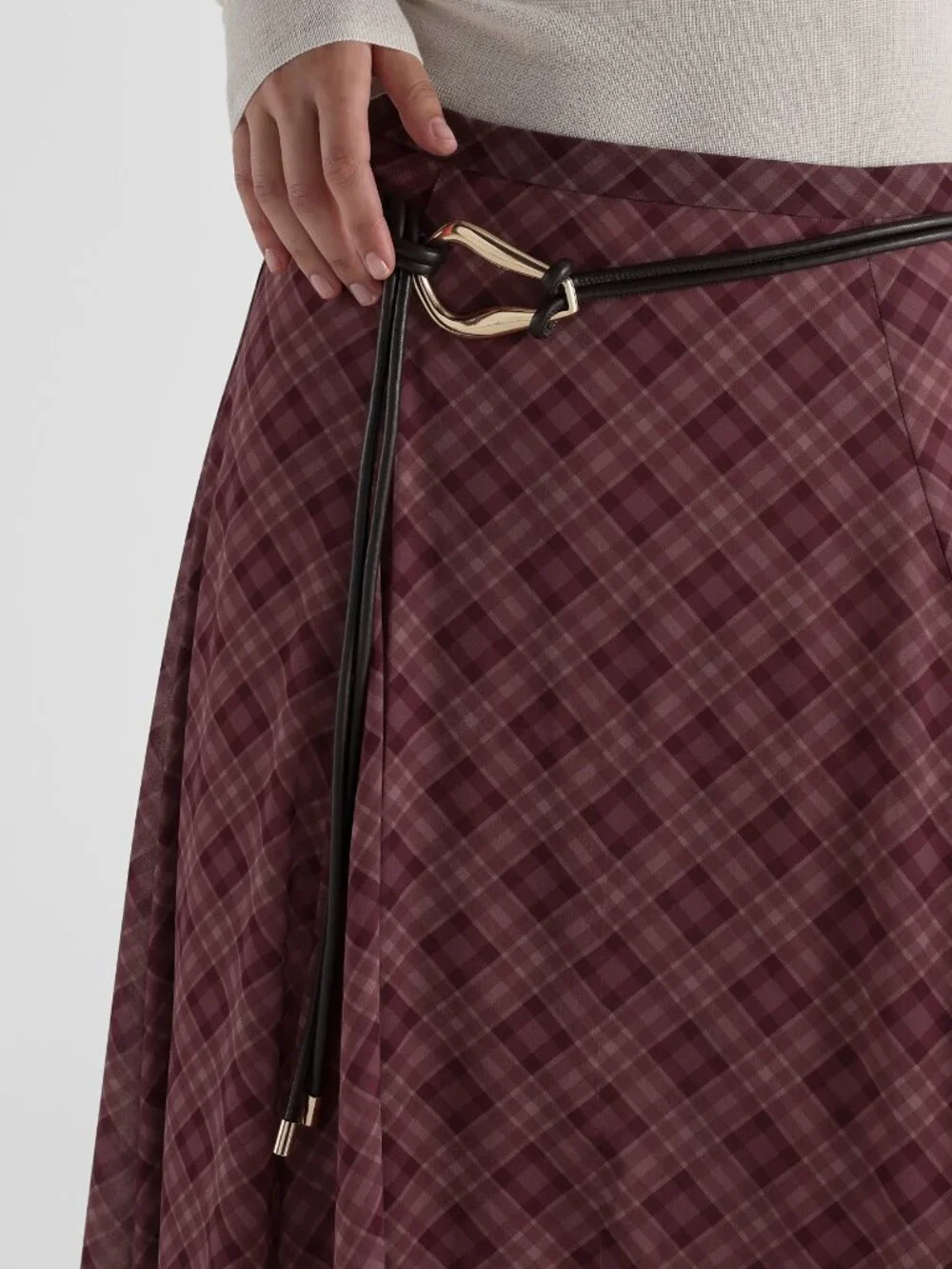 Multicolor Elegant Women's Asymmetrical Pocket Midi A-Line Skirt